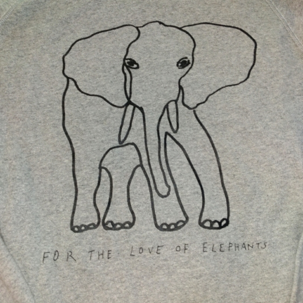 J. Crew "For the Love of Elephants" Sweatshirt
